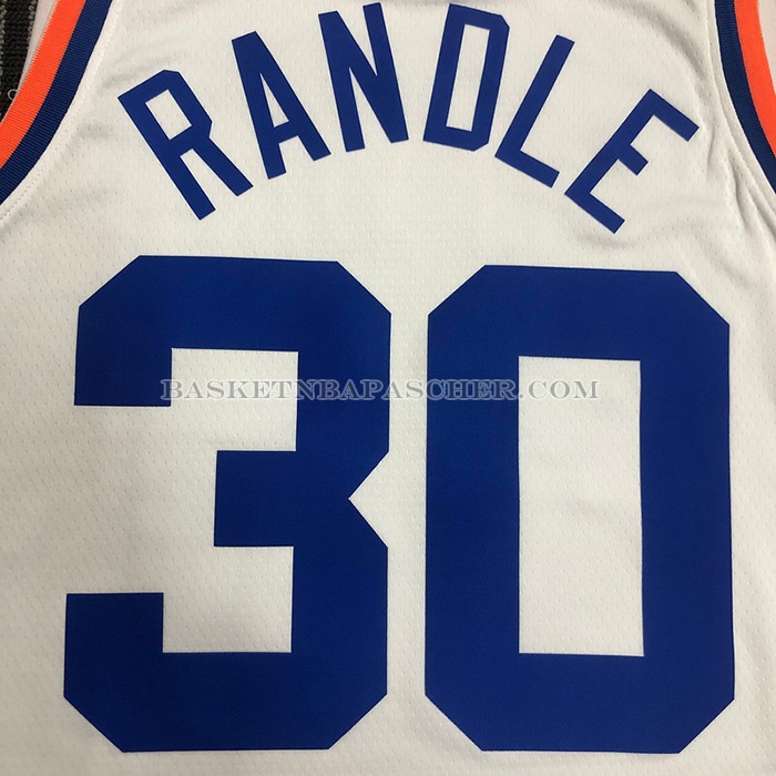 Maillot New York Knicks Julius Randle NO 30 75th Anniversary Blanc